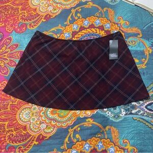 Plaid A-Line Skort